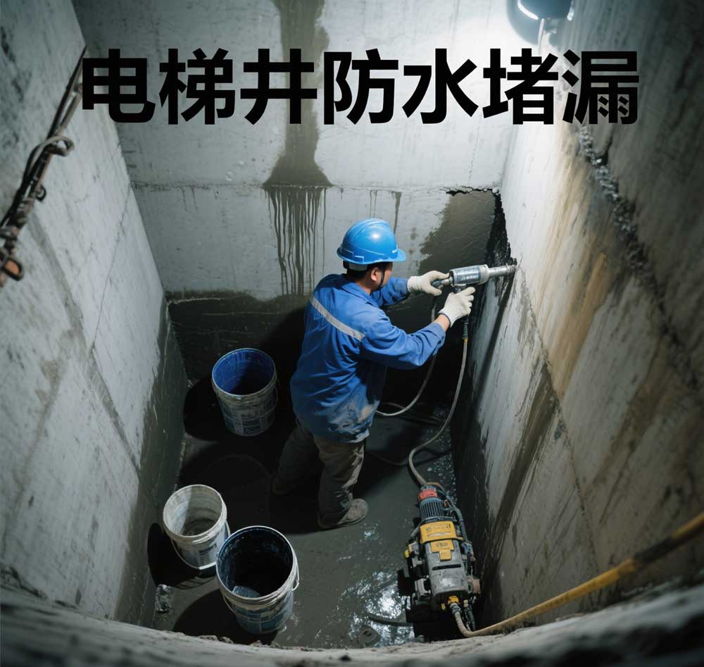 电梯井防水堵漏，四平专业电梯井漏水维修公司